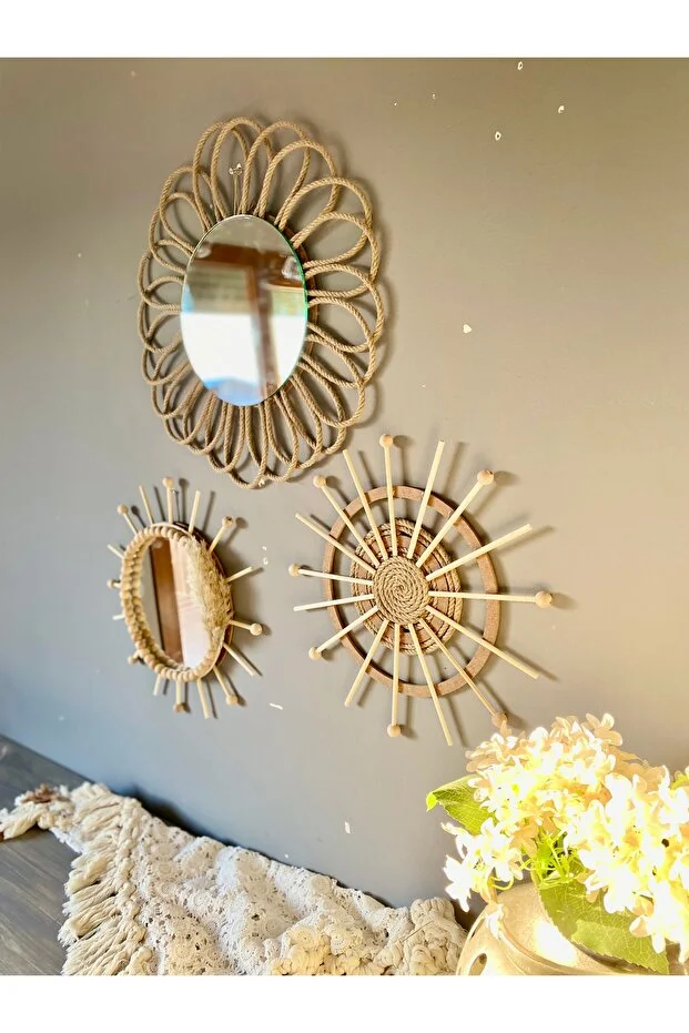 Jüt İp Ve Ham Boncuk 3’lü Set